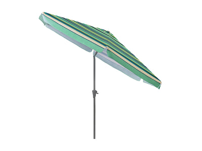 green and white 10ft patio umbrella, round tilting 200 Series product image CorLiving#color_ppu-green-and-white