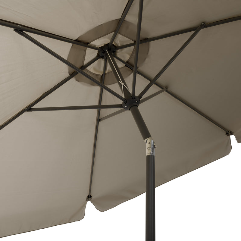 grey 10ft patio umbrella, round tilting with base 200 Series detail image CorLiving