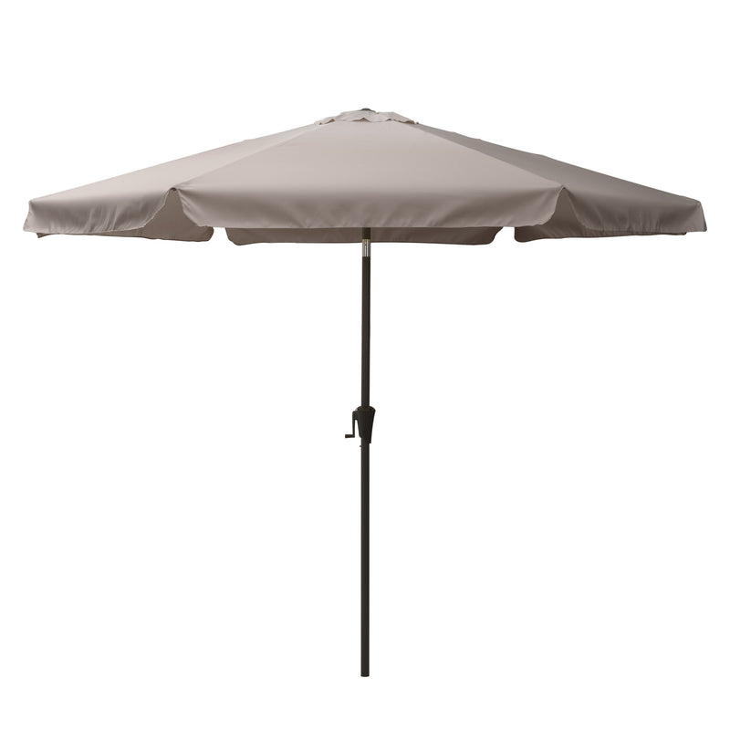 grey 10ft patio umbrella, round tilting with base 200 Series product image CorLiving