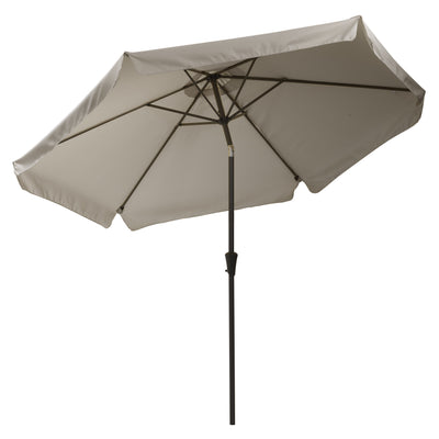 grey 10ft patio umbrella, round tilting with base 200 Series product image CorLiving#color_grey