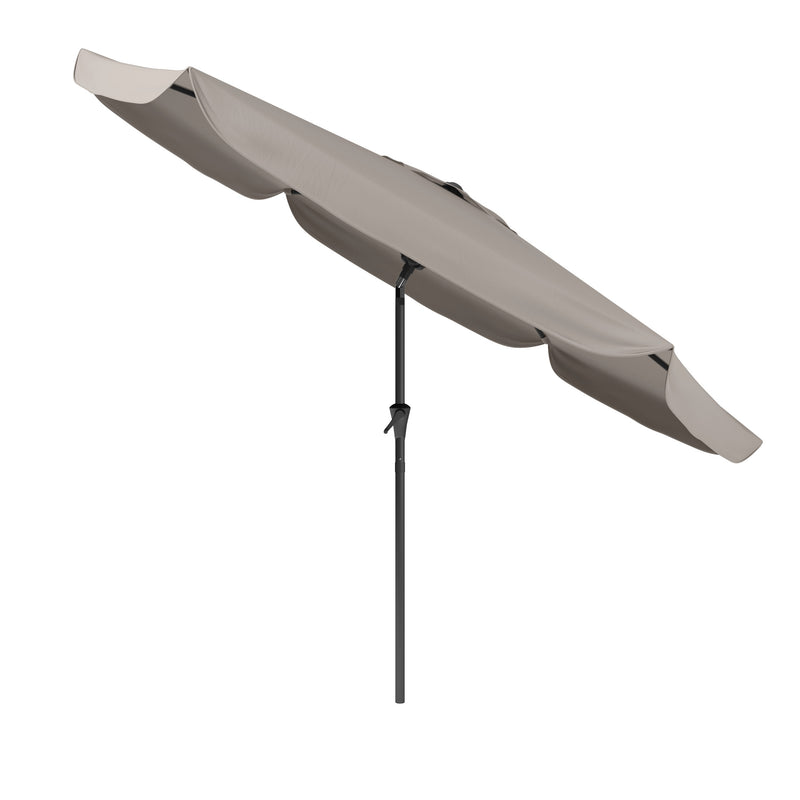 grey 10ft patio umbrella, round tilting with base 200 Series product image CorLiving