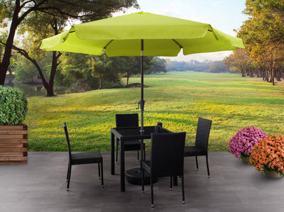 lime green 10ft patio umbrella, round tilting 200 Series lifestyle scene CorLiving#color_ppu-lime-green