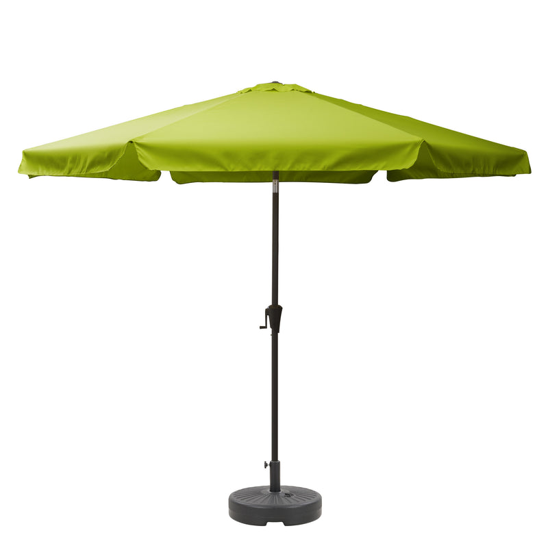 lime green 10ft patio umbrella, round tilting with base 200 Series product image CorLiving