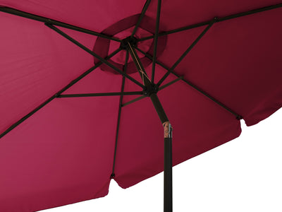 wine red 10ft patio umbrella, round tilting 200 Series detail image CorLiving#color_wine-red