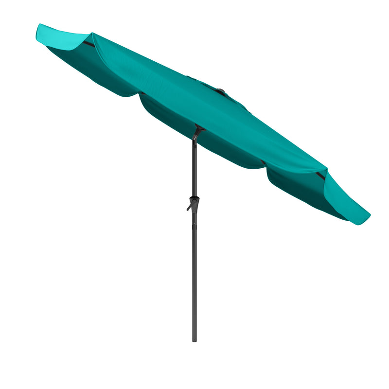 turquoise blue 10ft patio umbrella, round tilting with base 200 Series product image CorLiving