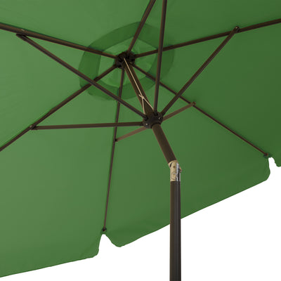 forest green 10ft patio umbrella, round tilting with base 200 Series detail image CorLiving#color_forest-green