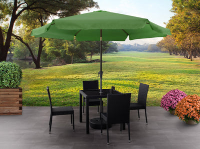forest green 10ft patio umbrella, round tilting 200 Series lifestyle scene CorLiving#color_forest-green
