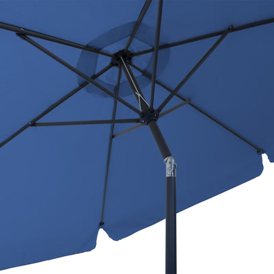 cobalt blue 10ft patio umbrella, round tilting with base 200 Series detail image CorLiving#color_cobalt-blue