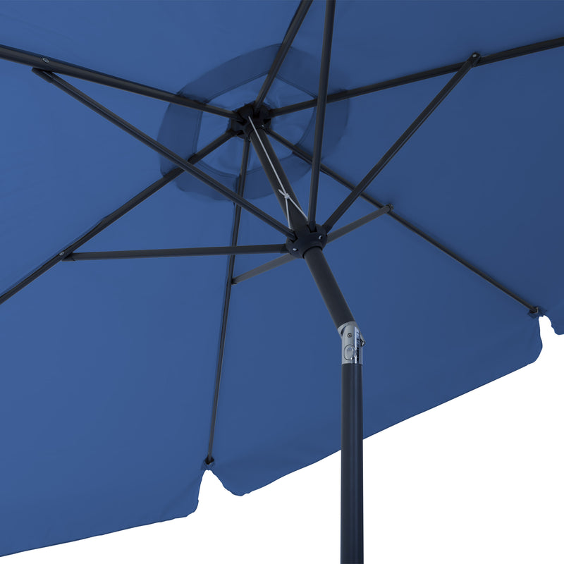 cobalt blue 10ft patio umbrella, round tilting with base 200 Series detail image CorLiving
