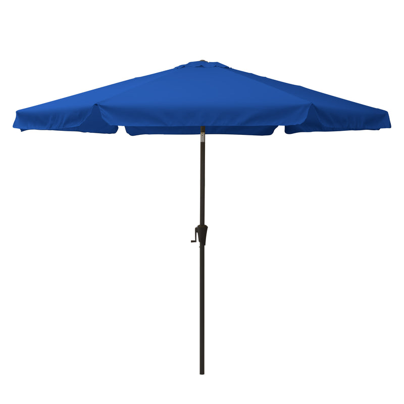 cobalt blue 10ft patio umbrella, round tilting with base 200 Series product image CorLiving