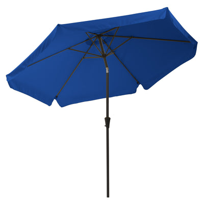 cobalt blue 10ft patio umbrella, round tilting with base 200 Series product image CorLiving#color_cobalt-blue