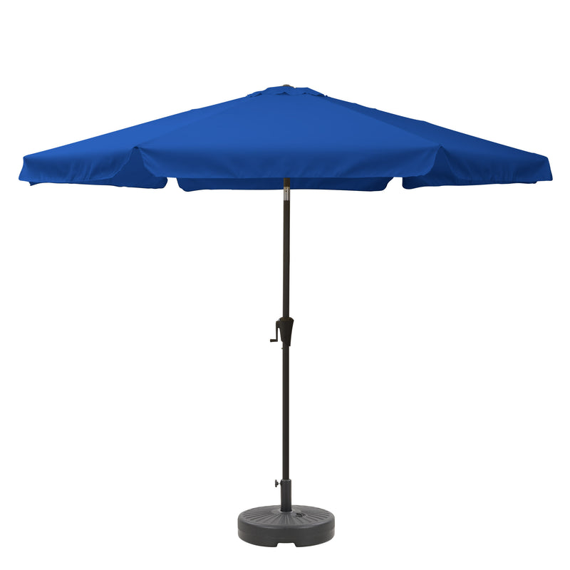 cobalt blue 10ft patio umbrella, round tilting with base 200 Series product image CorLiving