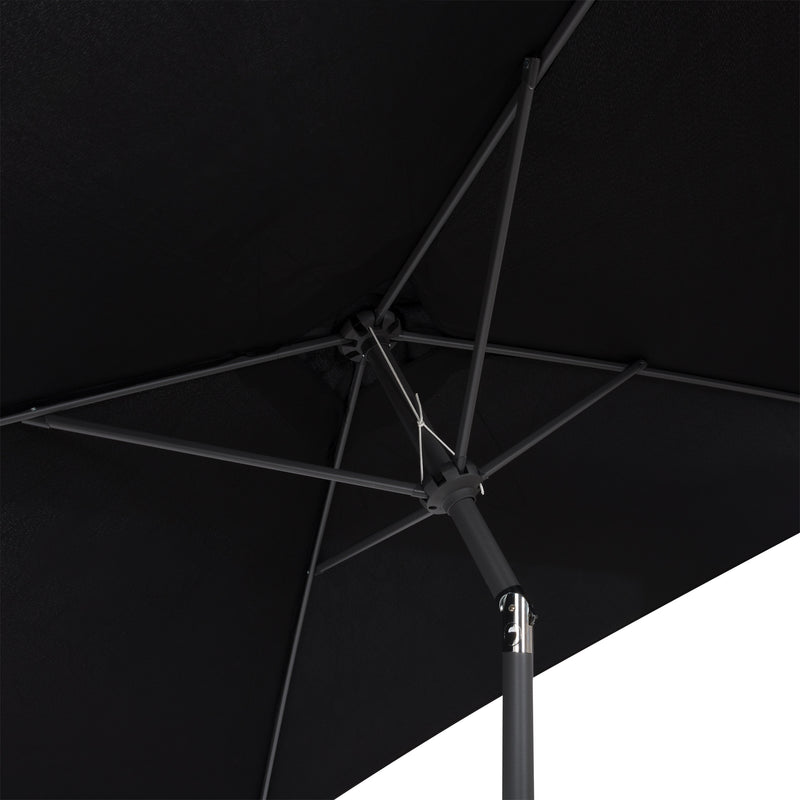 black square patio umbrella, tilting with base 300 Series detail image CorLiving