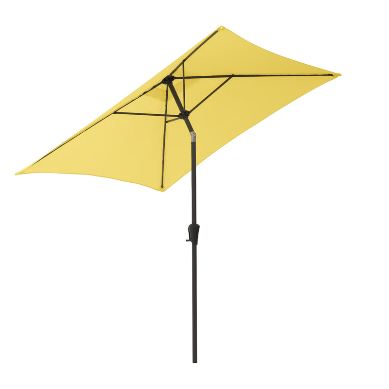 yellow square patio umbrella, tilting with base 300 Series product image CorLiving