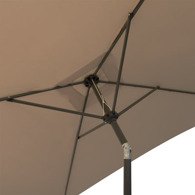 brown square patio umbrella, tilting with base 300 Series detail image CorLiving#color_brown