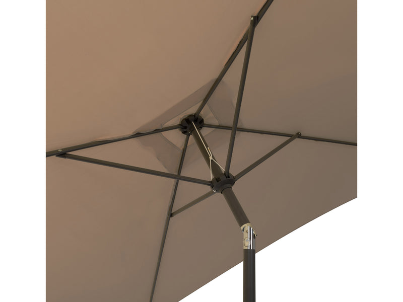 brown square patio umbrella, tilting 300 Series detail image CorLiving