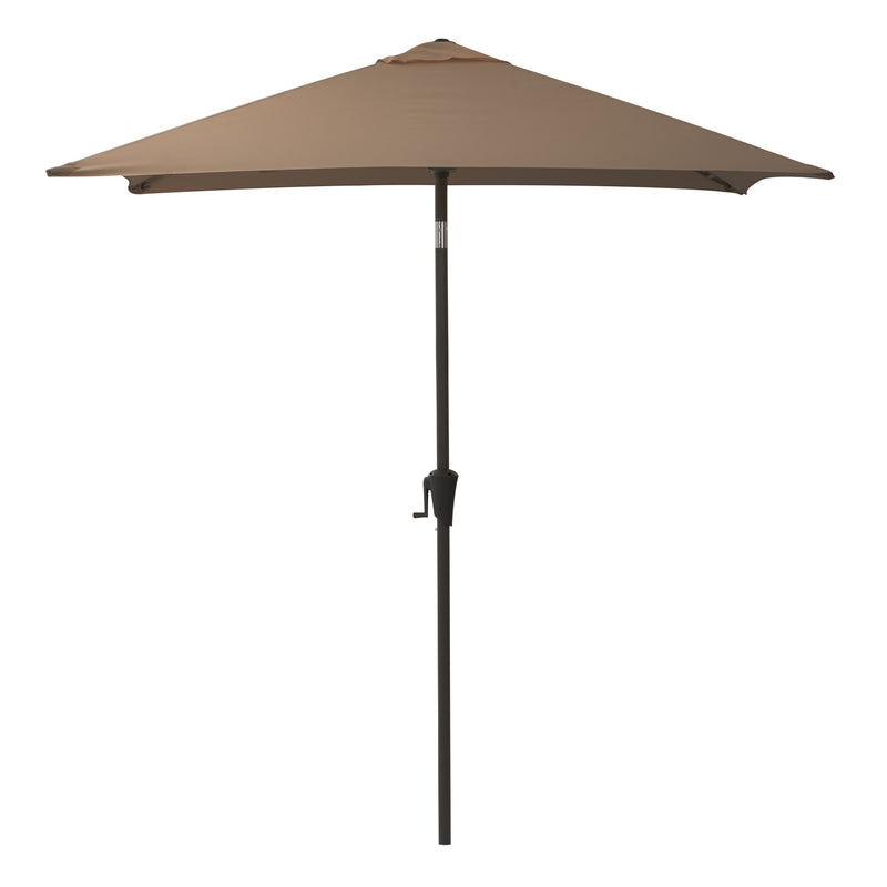 brown square patio umbrella, tilting with base 300 Series product image CorLiving