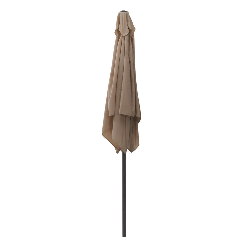 brown square patio umbrella, tilting with base 300 Series product image CorLiving