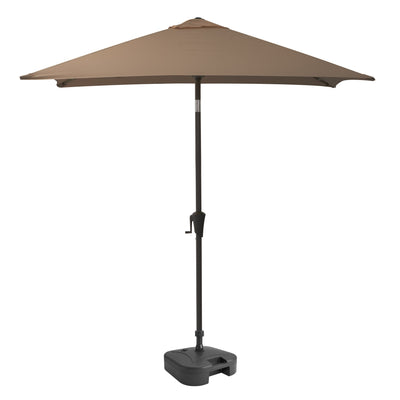 brown square patio umbrella, tilting with base 300 Series product image CorLiving#color_brown