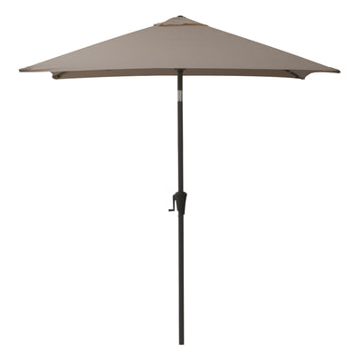 grey square patio umbrella, tilting with base 300 Series product image CorLiving#color_grey