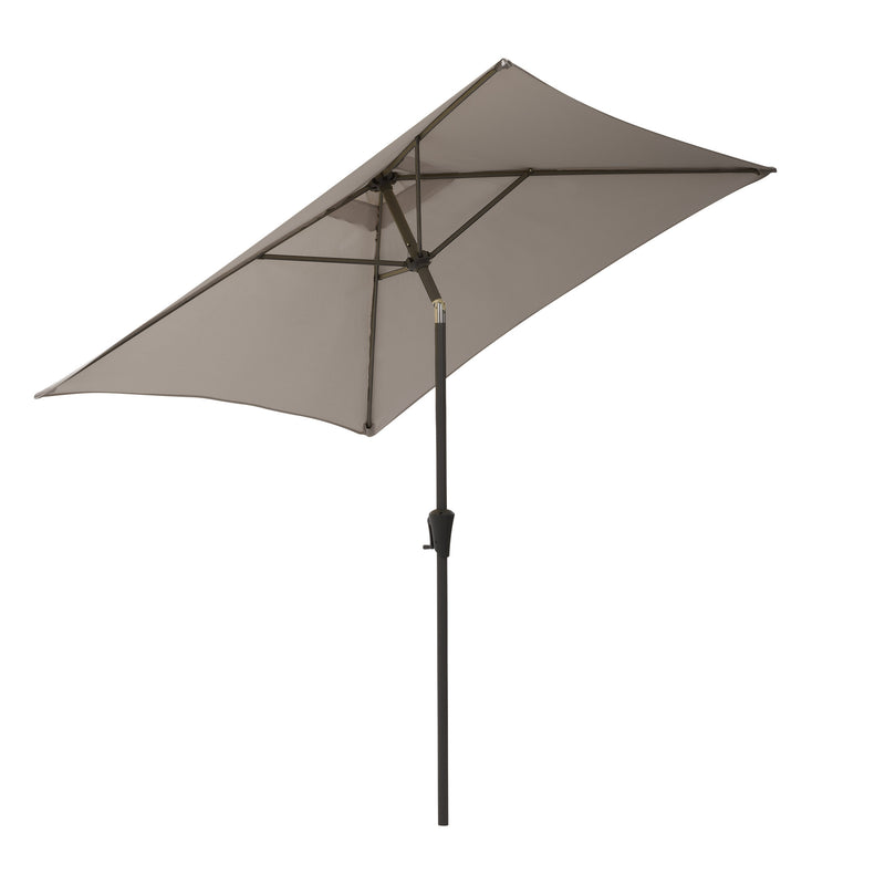 grey square patio umbrella, tilting with base 300 Series product image CorLiving