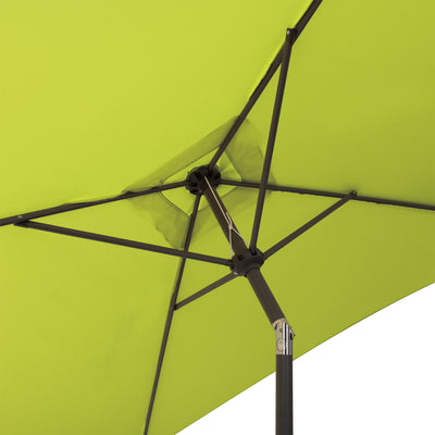 lime green square patio umbrella, tilting with base 300 Series detail image CorLiving#color_lime-green