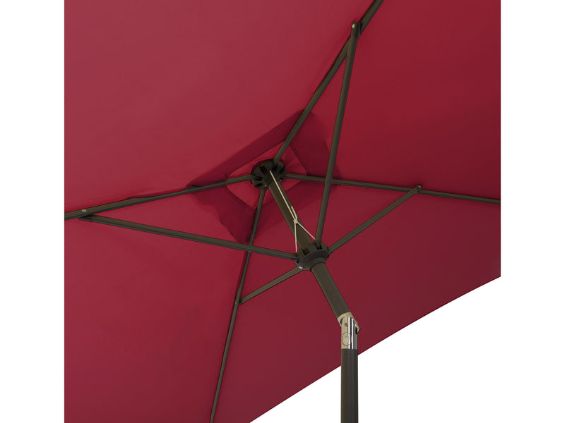 wine red square patio umbrella, tilting 300 Series detail image CorLiving