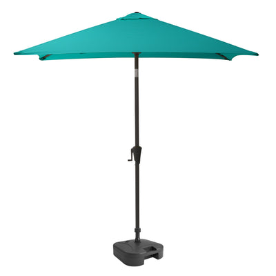 turquoise blue square patio umbrella, tilting with base 300 Series product image CorLiving#color_turquoise-blue