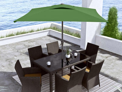 forest green square patio umbrella, tilting 300 Series lifestyle scene CorLiving#color_ppu-forest-green