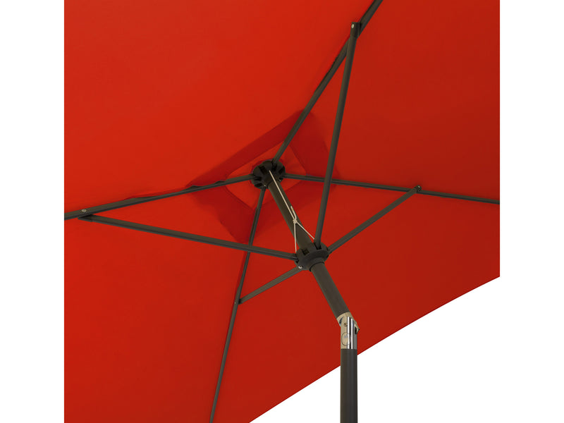 crimson red square patio umbrella, tilting 300 Series detail image CorLiving