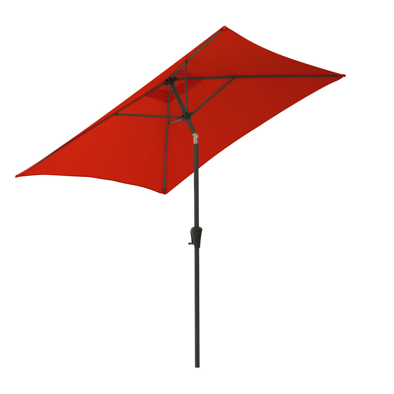 crimson red square patio umbrella, tilting with base 300 Series product image CorLiving