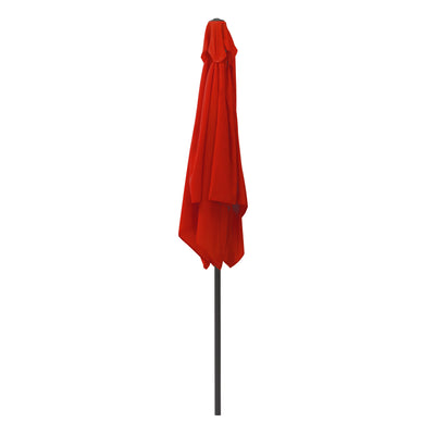 crimson red square patio umbrella, tilting with base 300 Series product image CorLiving#color_crimson-red