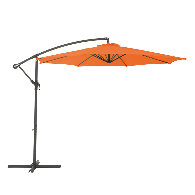 orange offset patio umbrella with base 400 Series product image CorLiving