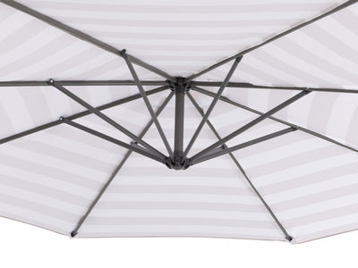 taupe and white offset patio umbrella 400 Series detail image CorLiving#color_ppu-taupe-and-white