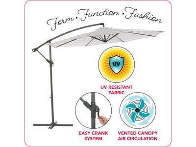 taupe and white offset patio umbrella 400 Series infographic CorLiving#color_ppu-taupe-and-white