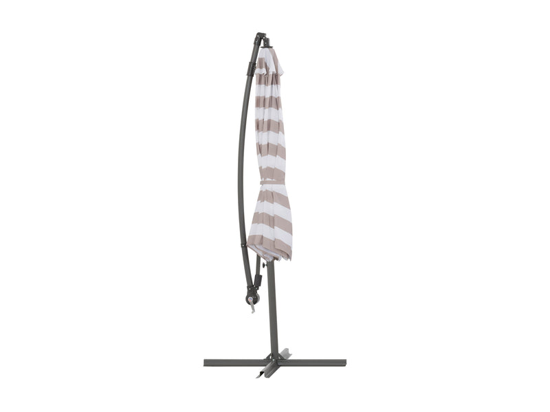 taupe and white offset patio umbrella 420 Series product image CorLiving