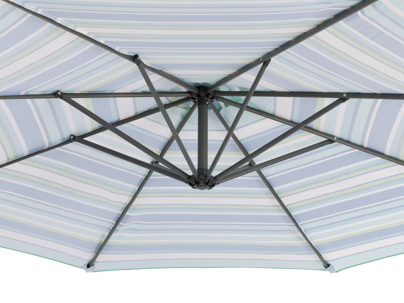 green and white offset patio umbrella 400 Series detail image CorLiving