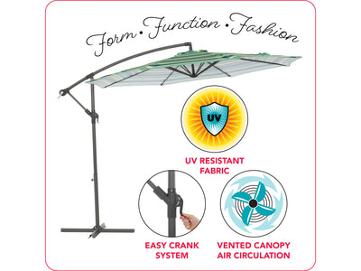green and blue offset patio umbrella 420 Series infographic CorLiving#color_green-and-blue