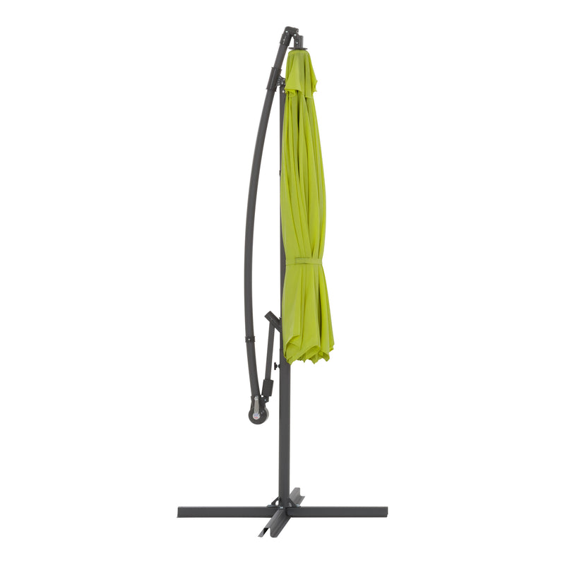 lime green offset patio umbrella with base 400 Series product image CorLiving
