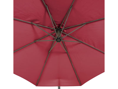 wine red offset patio umbrella 400 Series detail image CorLiving#color_ppu-wine-red