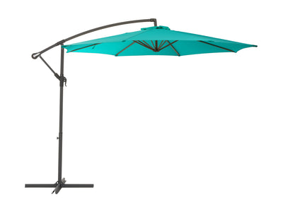 turquoise blue offset patio umbrella 400 Series product image CorLiving#color_ppu-turquoise-blue