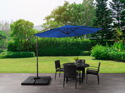 cobalt blue offset patio umbrella 400 Series lifestyle scene CorLiving#color_ppu-cobalt-blue