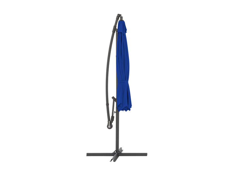 cobalt blue offset patio umbrella with base 400 Series product image CorLiving