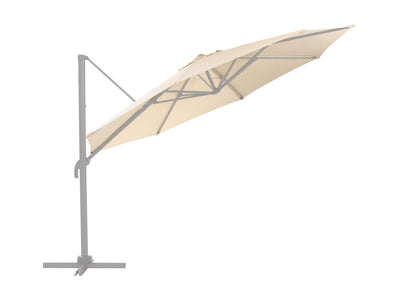 warm white deluxe offset patio umbrella canopy replacement 500 Series product image CorLiving#color_warm-white