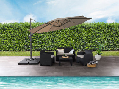 brown deluxe offset patio umbrella 500 Series lifestyle scene CorLiving#color_ppu-brown