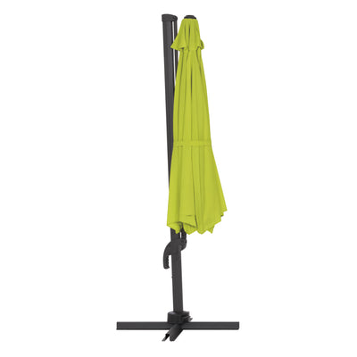 lime green deluxe offset patio umbrella with base 500 Series product image CorLiving#color_ppu-lime-green