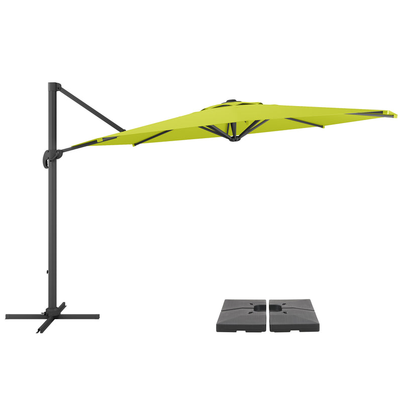 lime green deluxe offset patio umbrella with base 500 Series product image CorLiving