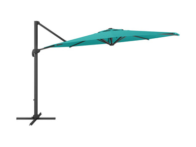turquoise blue deluxe offset patio umbrella 500 Series product image CorLiving#color_ppu-turquoise-blue