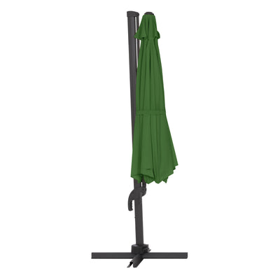 forest green deluxe offset patio umbrella with base 500 Series product image CorLiving#color_ppu-forest-green