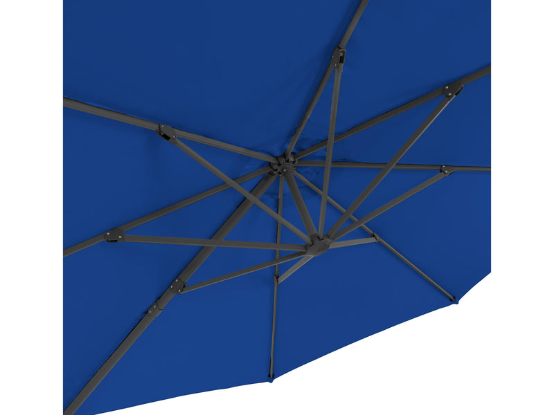 cobalt blue deluxe offset patio umbrella 500 Series detail image CorLiving